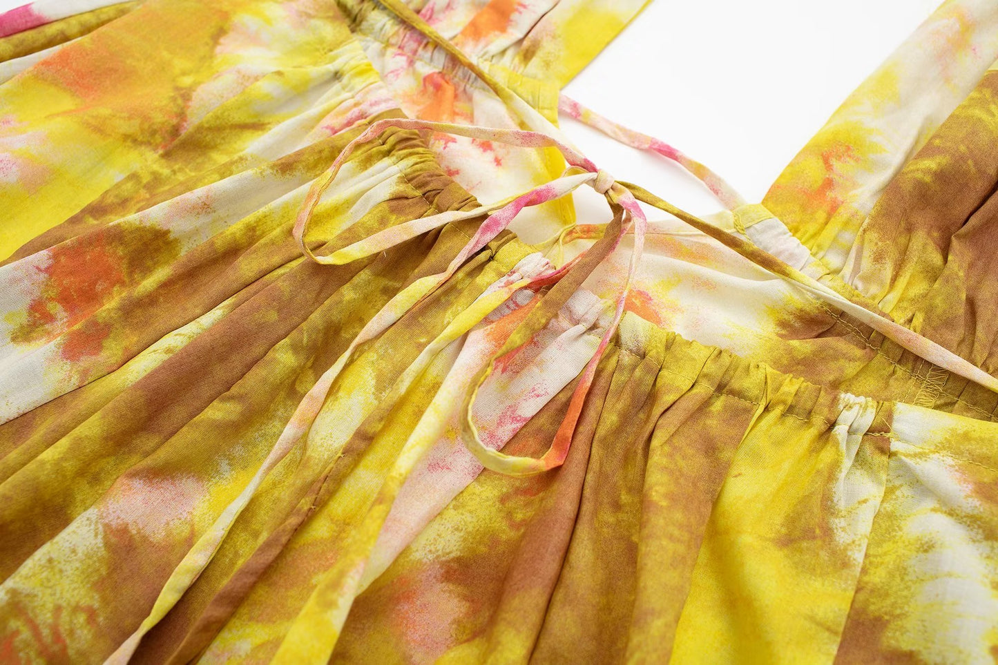 Golden Hour Backless Halter Mini Dress Yellow