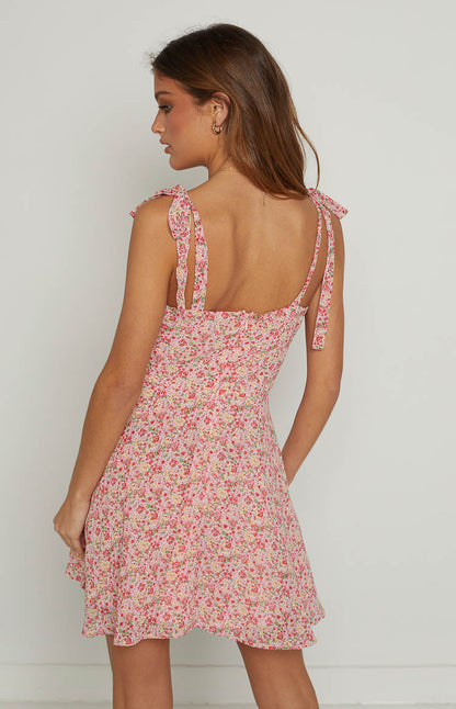 Pink Paradise Floral Summer Cami Dress