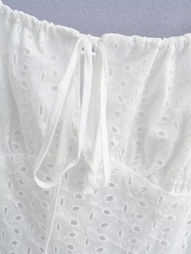 Ember Tiered Boho Maxi Dress White