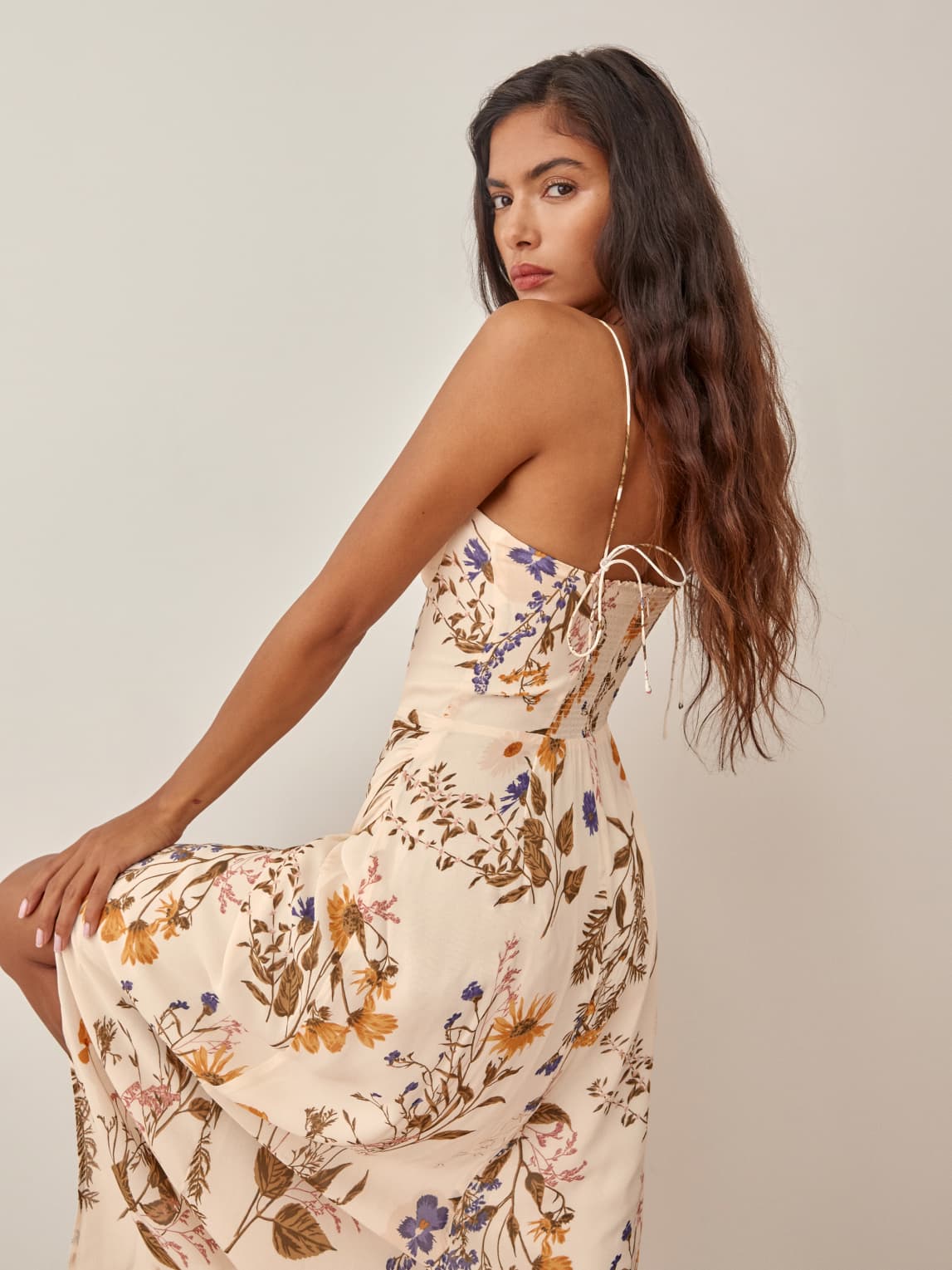 Bohemian Dreamer Floral Split Midi Dress