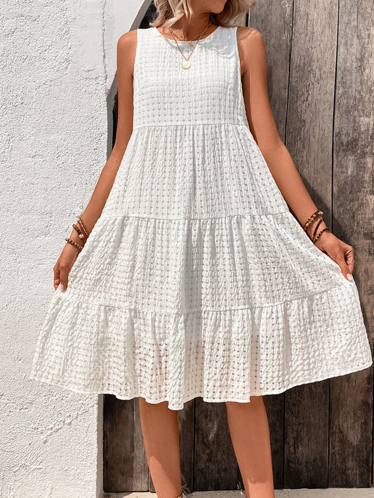 Pure Radiance Knee Dress in White