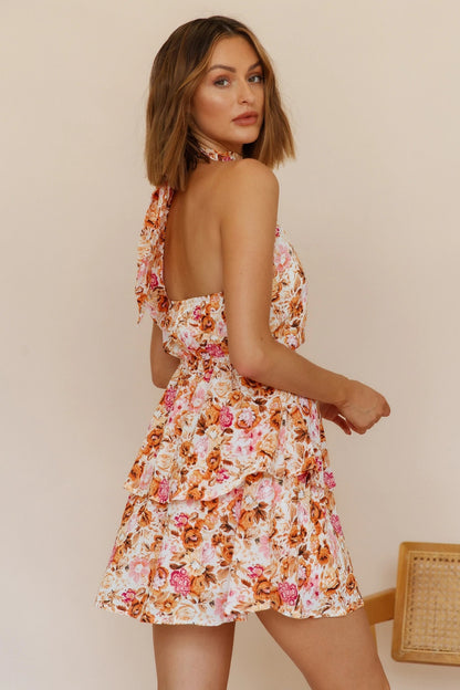 Sunset Dream Halter Mini Dress